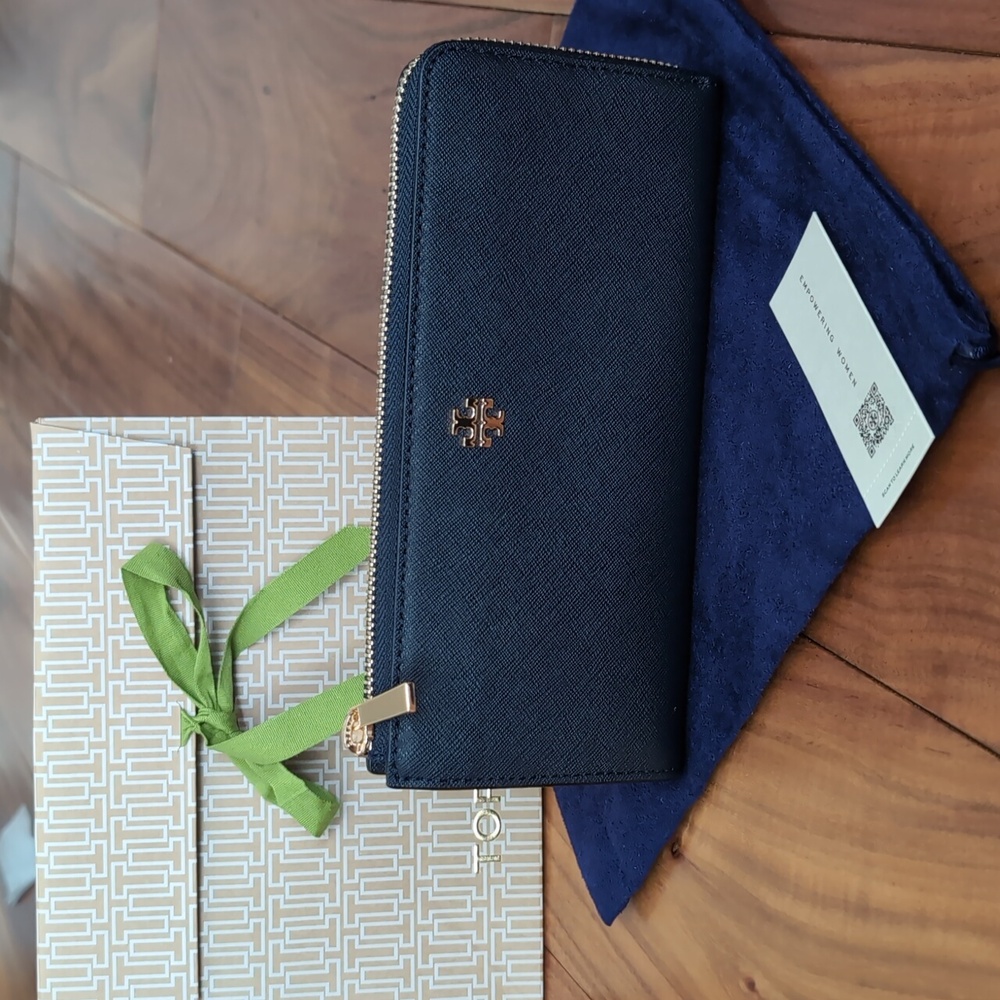 Tory Burch Emerson Large Continental Zip Closure Wallet + Dust + Gift Bag Nwt ❤️